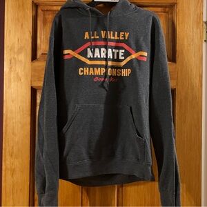 Cobra Kai All Valley Karate Championship Retro 80s Style Gray Hoodie Unisex